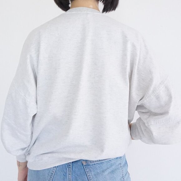 Vintage Cancun Embroidered Sweatshirt Gray Tropical Fish Graphic Vacation Y2K M - Picture 2 of 10